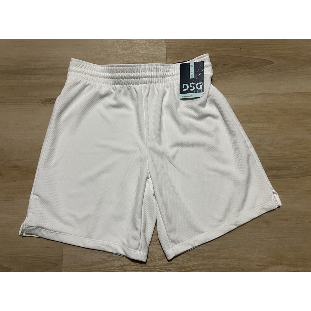 NWT Girls DSG Basketball Shorts White Size Large Youth Kids